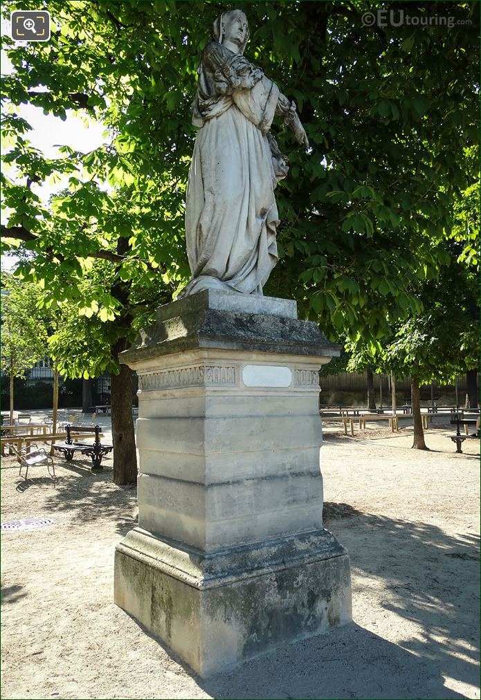 Louise de Savoie statue and stone base
