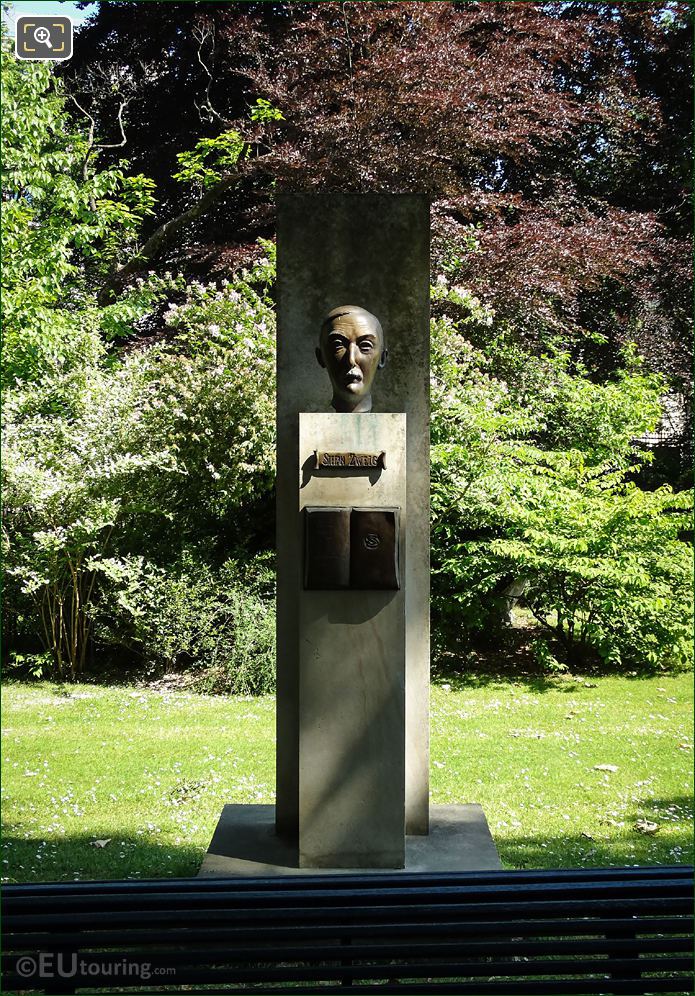 Stefan Zweig monument at Jardin du Luxembourg