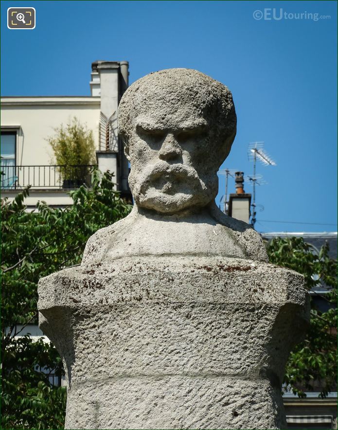 Marble bust of Paul Verlaine in Luxembourg Gardens