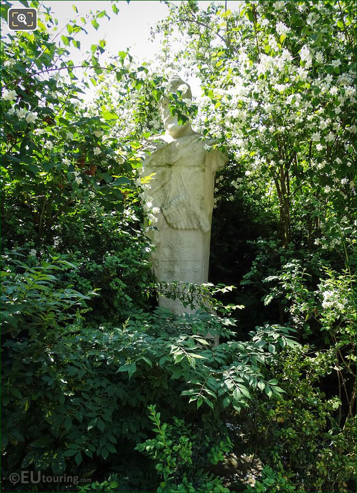 Gabriel Vicaire statue at Jardin du Luxembourg