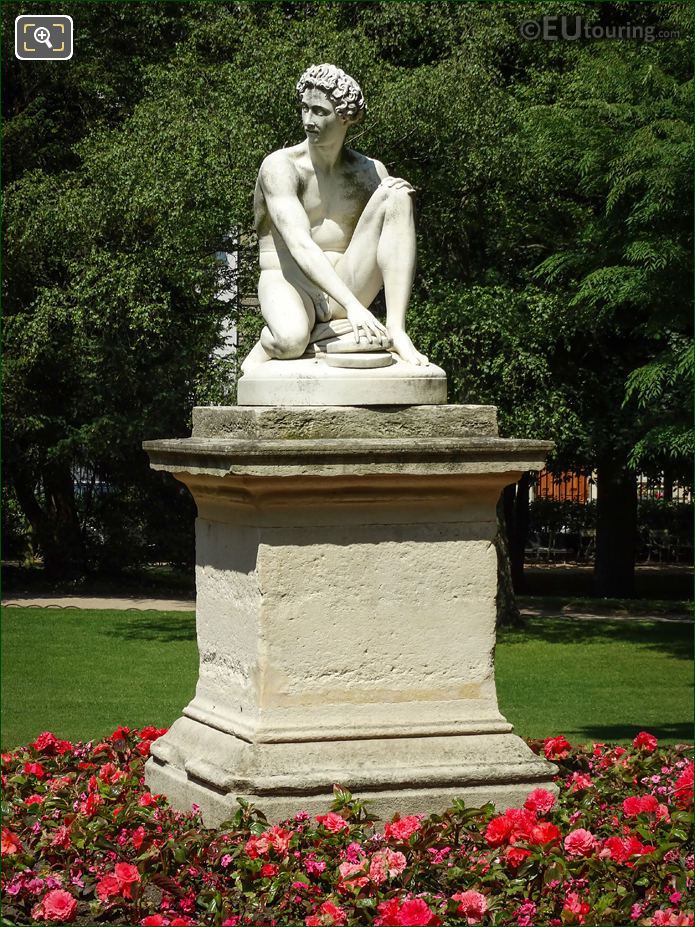 Archidamas statue on stone base