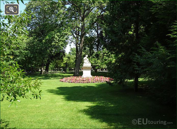 Garden area around the statue of Archidamas
