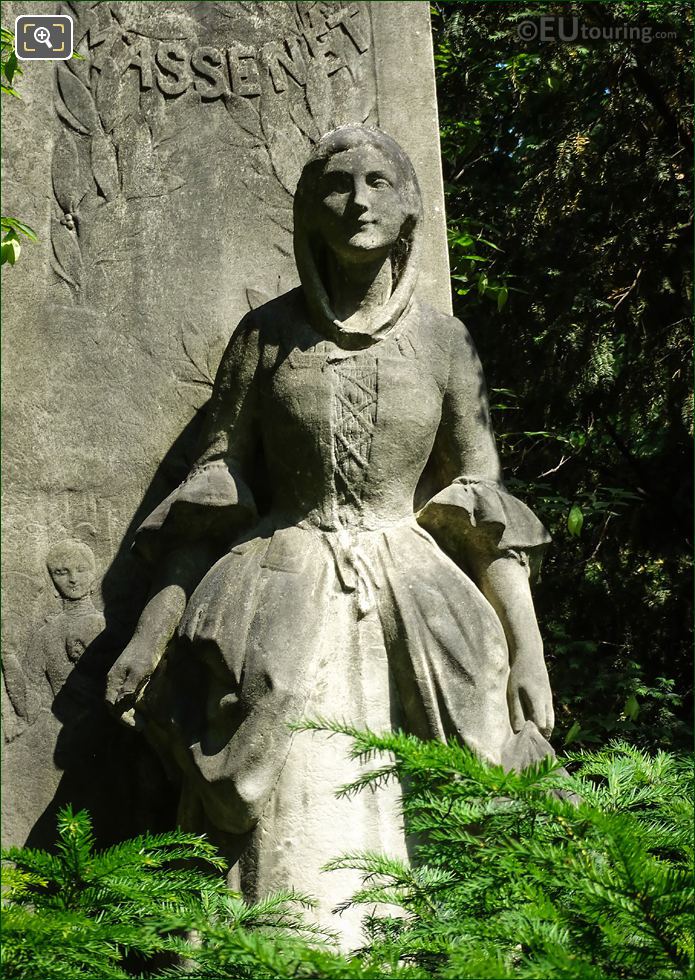 Lady statue on Jules Massenet monument