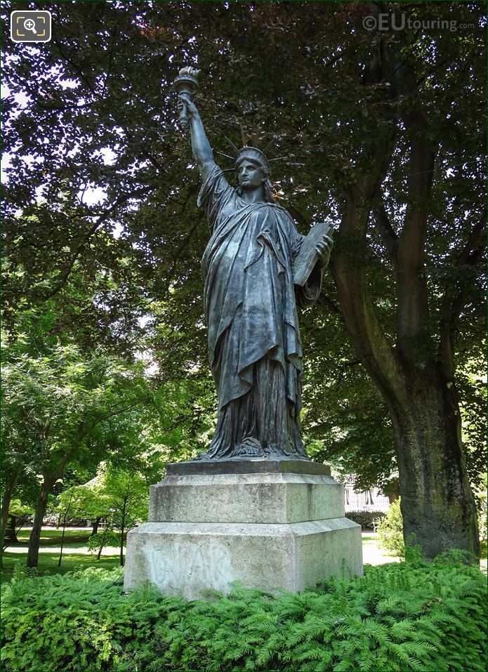Bronze Statue of Liberty in Luxembourg Gardens