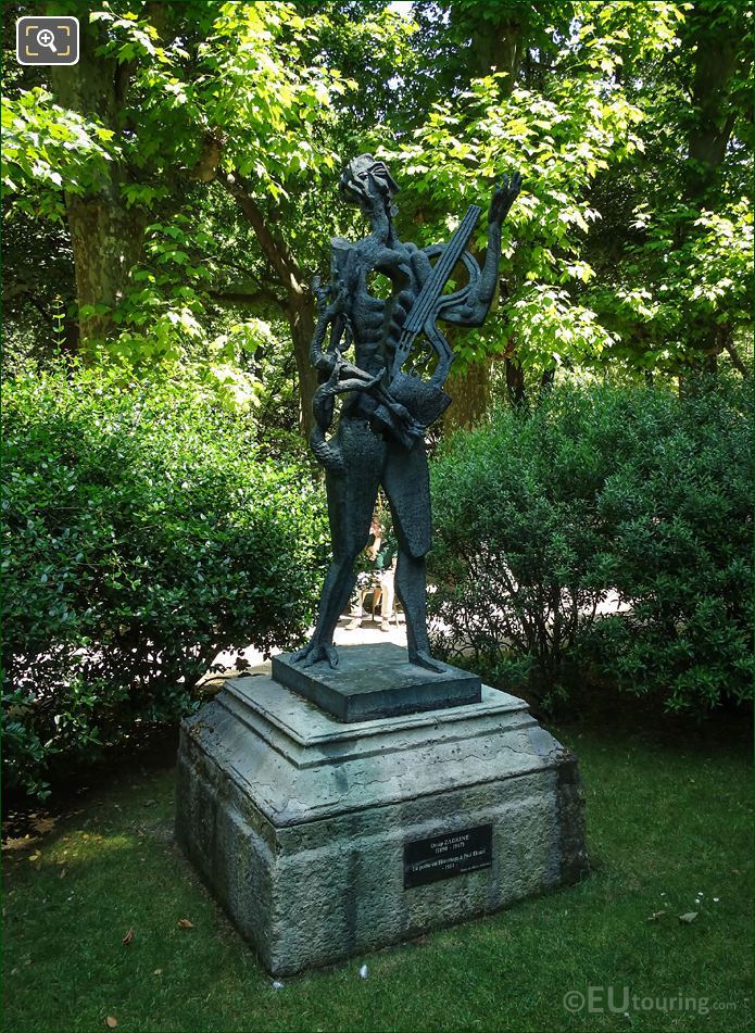 1954 bronze Le Poete statue by Ossip Zadkine