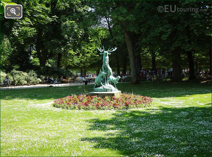 Luxembourg Gardens Harde de Cerfs statue