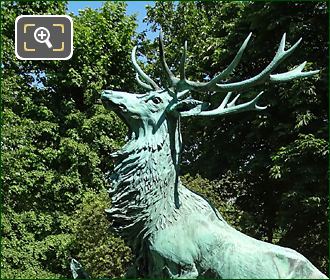 Bronze statue Harde de Cerfs at Luxembourg Gardens
