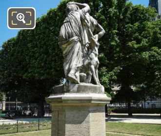 La Nuit statue on pedestal within 6th arrondissement