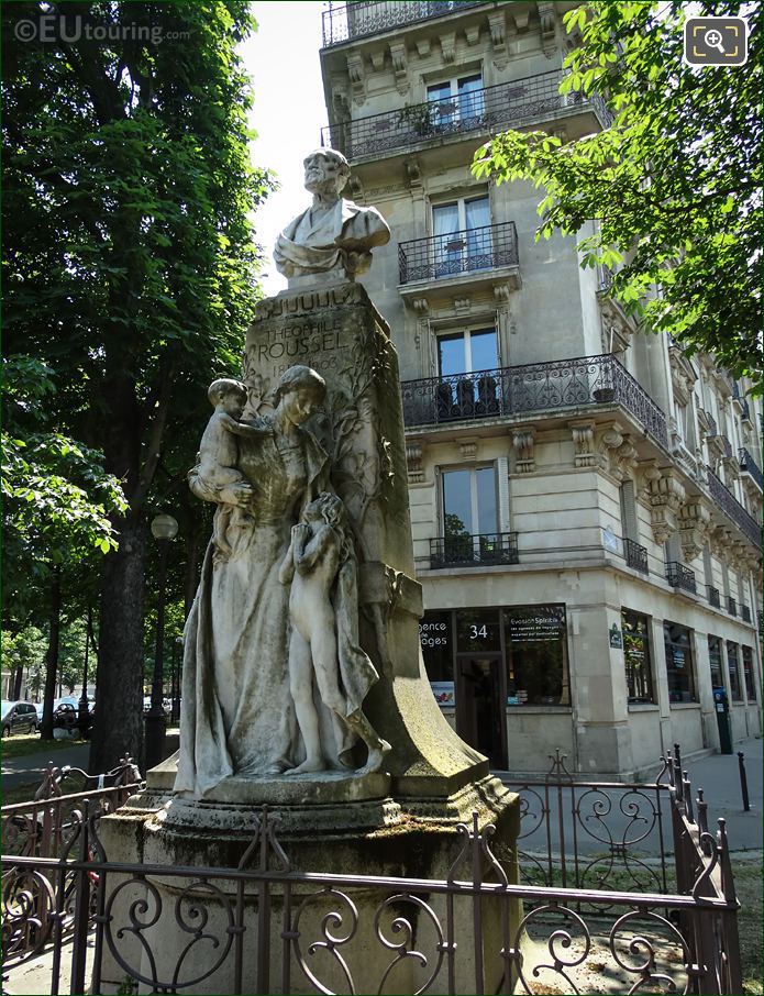 Theophile Roussel statue by artist Jean Baptiste Champeil