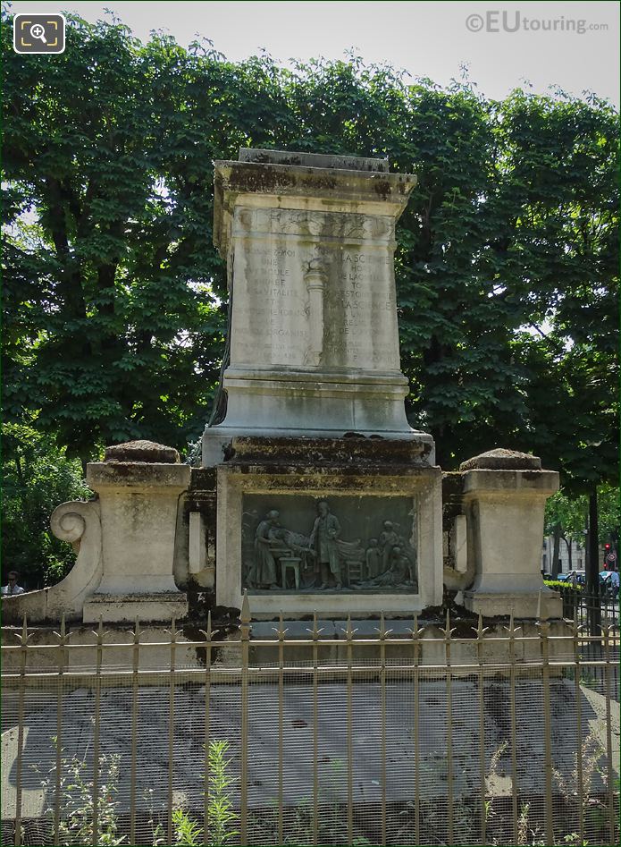 Northern bas relief and Raspail Monument Square Jacques Antoine