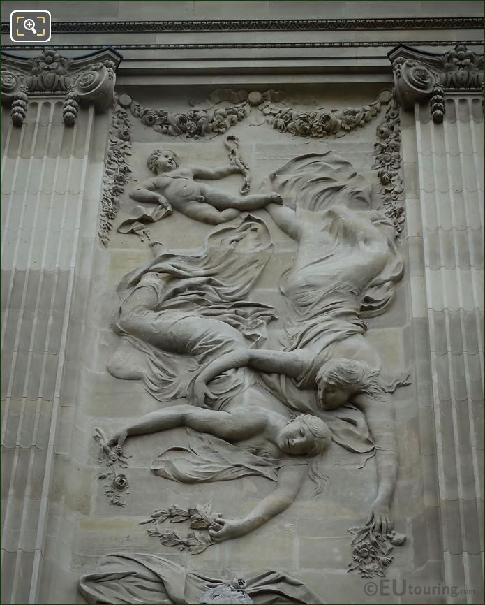 Bas-Relief above La Musique statue