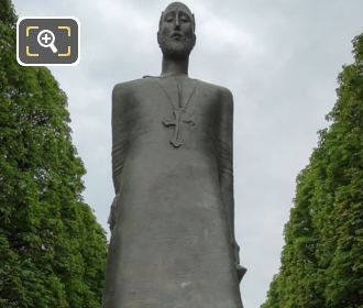 Bronze Komitas statue within Paris
