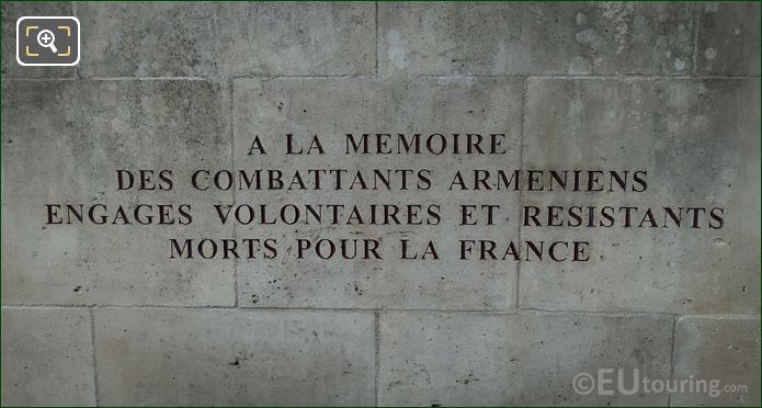 2nd French inscription on Komitas monument