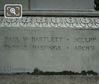 Inscription Thomas Hastings and Paul W Bartlett
