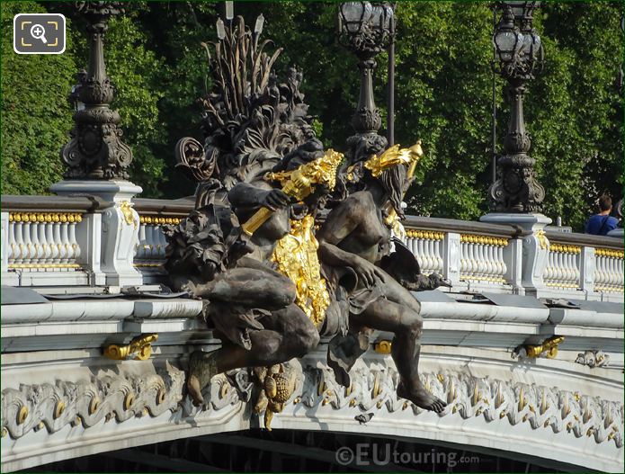 Nymphes de la Neva statue group Pont Alexandre III