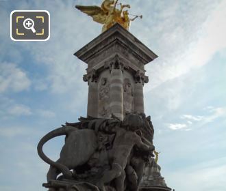 Pont Alexandre III golden Pegasus statue