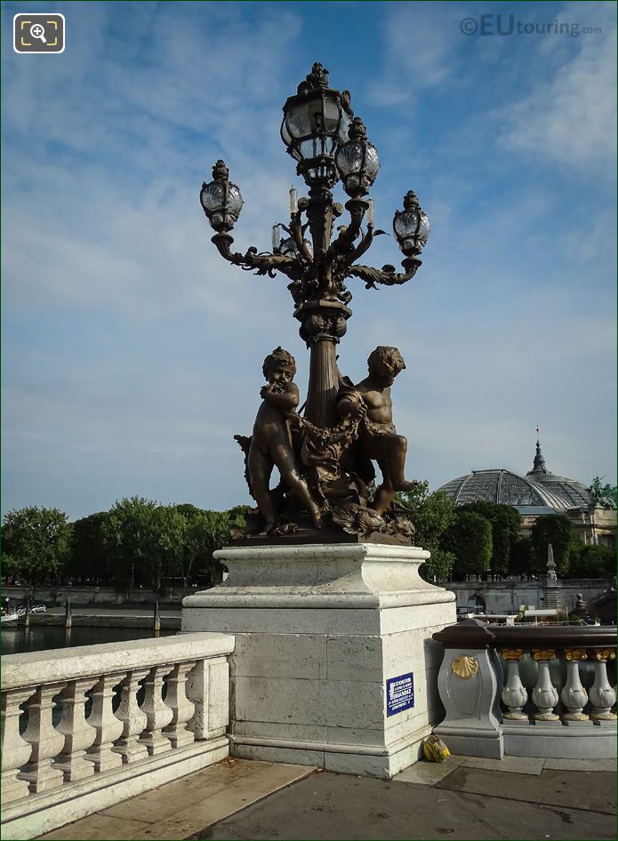 SW lamp post Pont Alexandre III Paris