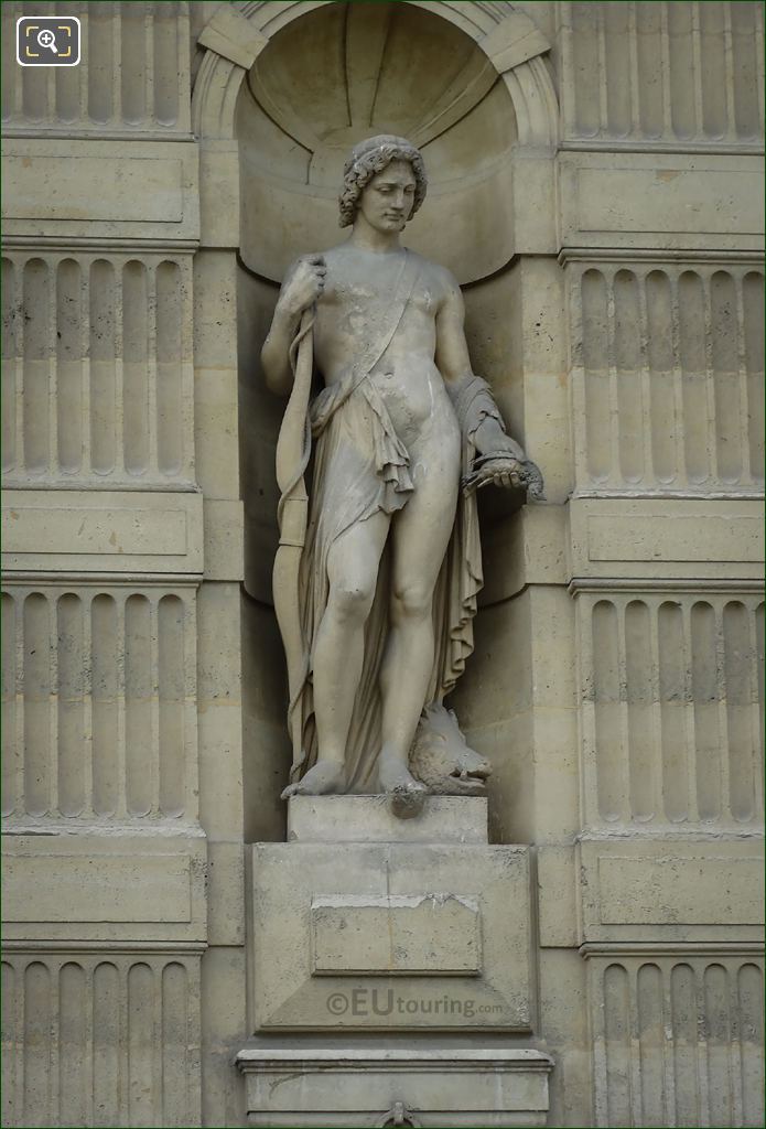 Meleagre statue by Pierre Travaux on Aile de Flore