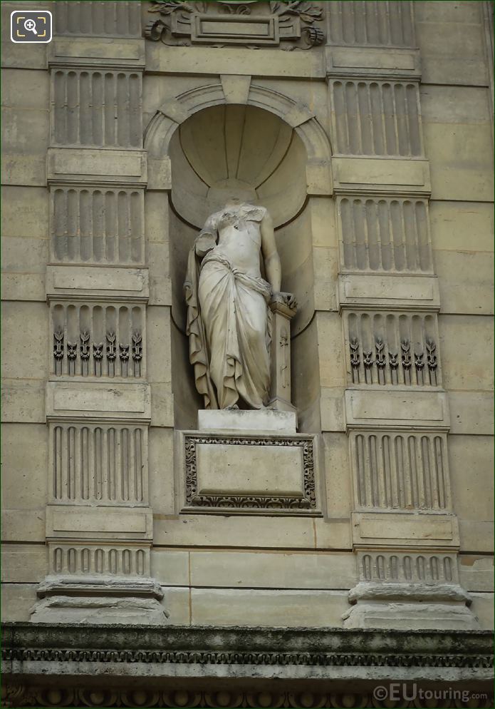 Erigone statue on Aile de Flore at the Louvre