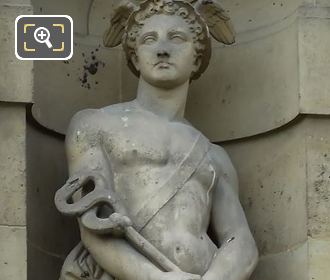 Roman God of Commerce statue Mercure by Louis Leopold Chambard