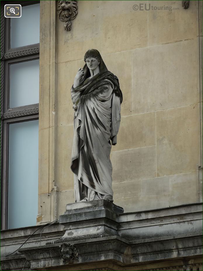 La Pensee statue on Musee du Louvre