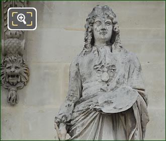 Charles le Brun statue by Jean Claude Petit