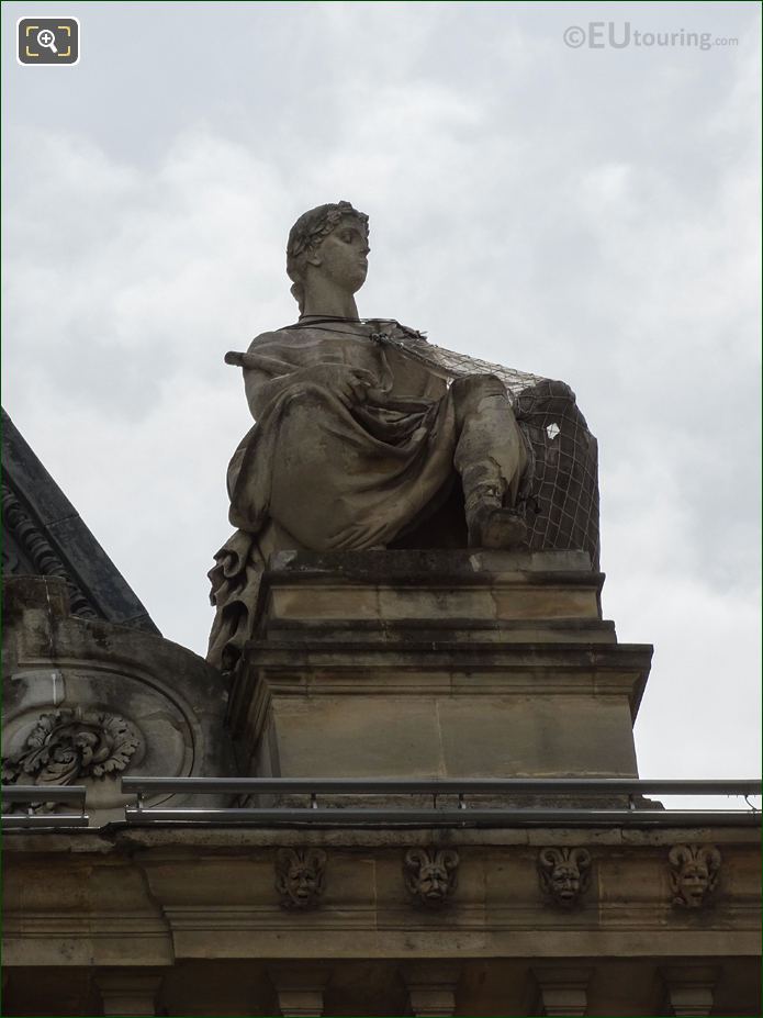 La Justice sculpture, Pavillon Mollien, Musee du Louvre