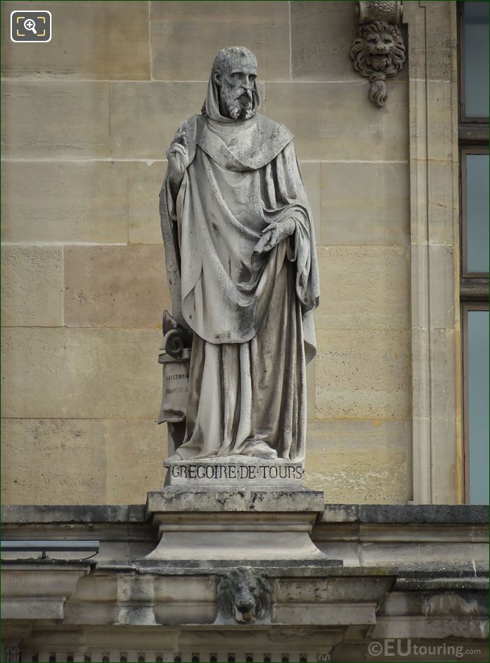 Gregoire de Tours statue by Jean Marcellin