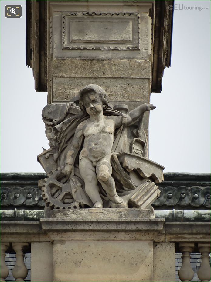 L'Industrie statue Aile Turgot Musee du Louvre