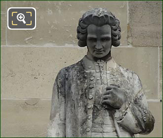 Jean Jacques Rousseau statue by artist J E Farochon