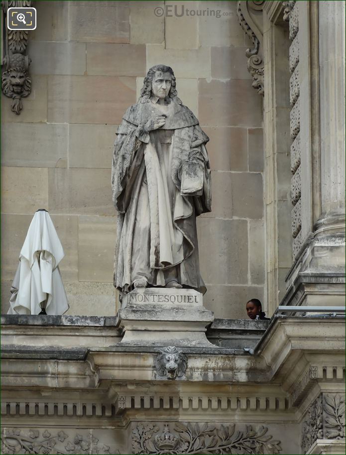 Montesquieu statue on Aile Turgot