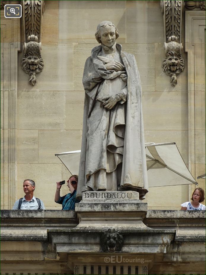 Louis Bourdalou statue, Aile Colbert, The Louvre, Paris