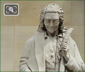 Voltaire statue by artist Antoine Desboeufs