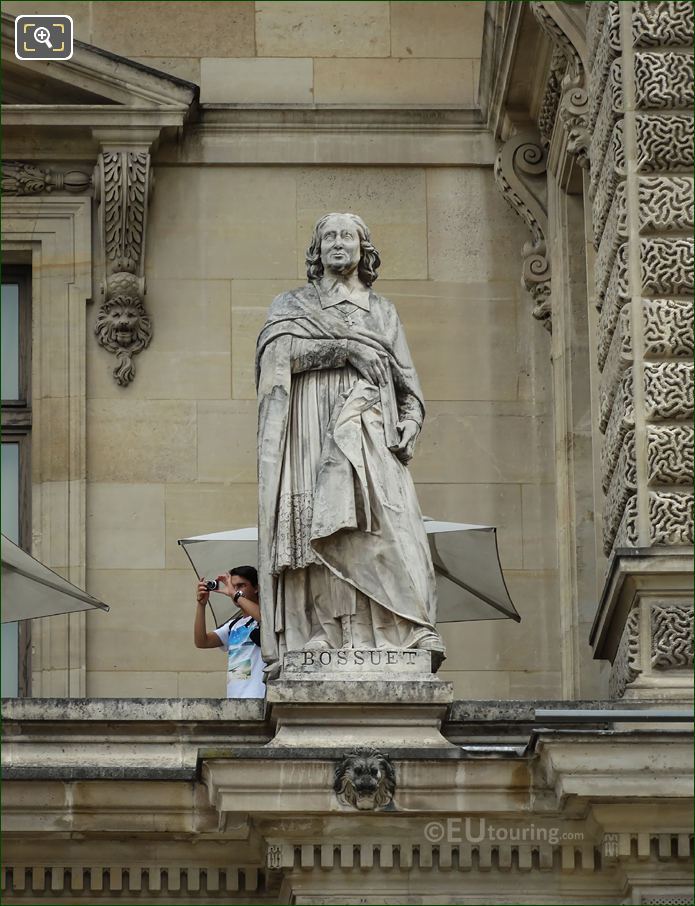 Jacques-Benigne Bossuet statue at Musee du Louvre