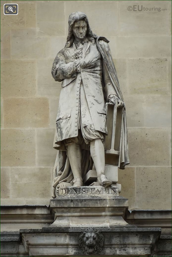Denis Papin statue by Jean Francois Soitoux