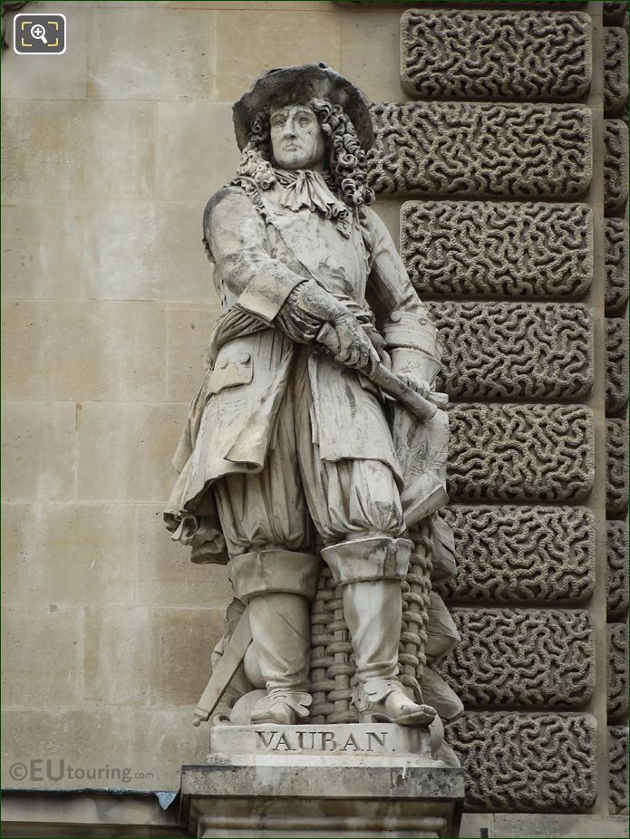S P Vauban statue on Rotonde de Beavais