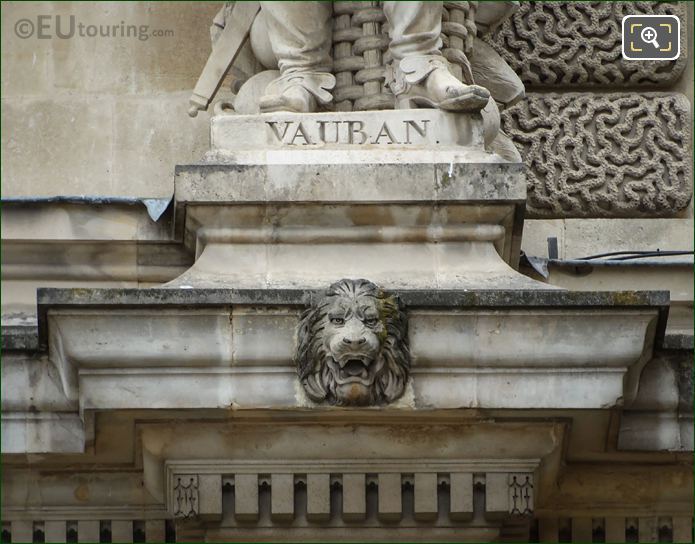 Vauban name inscription on statue