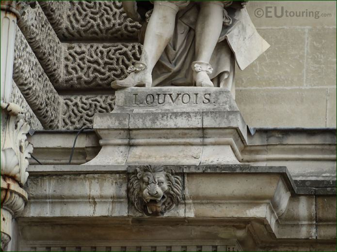 Inscription on the Marquis de Louvois statue
