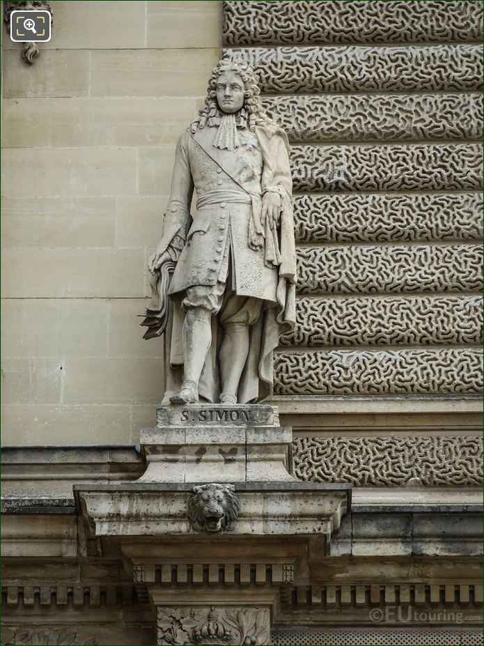 Saint Simon statue, Aile Henri IV, The Louvre, Paris