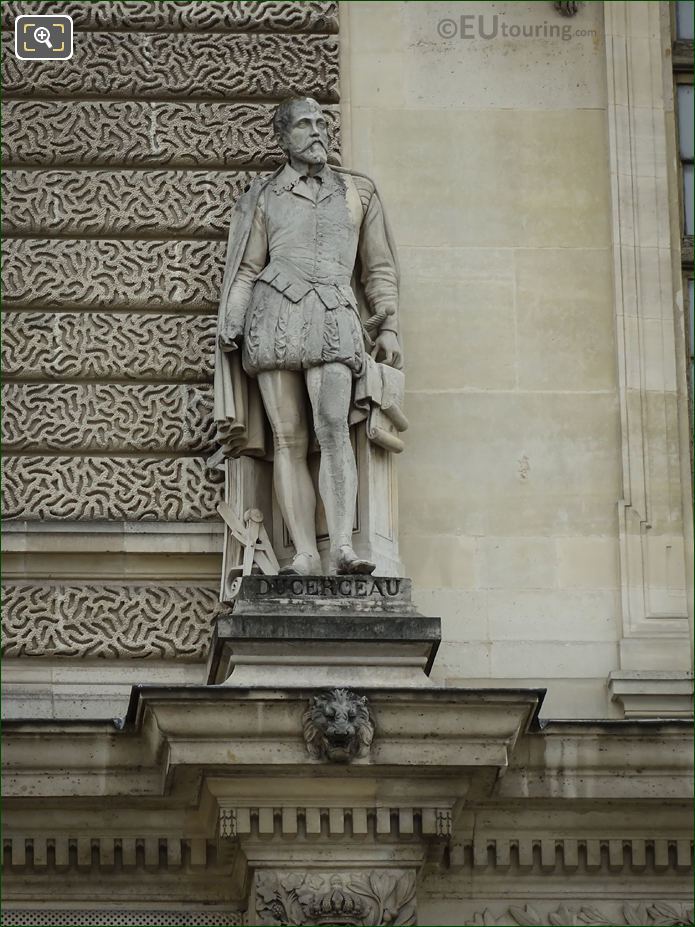 Jacques Ducerceau statue on Sully Pavilion