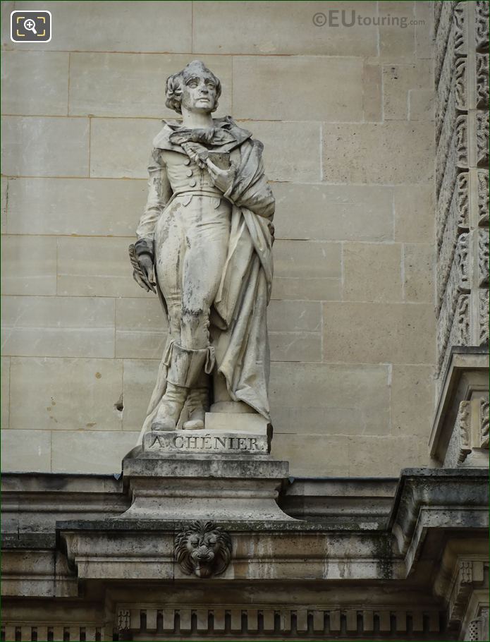 Andre Marie Chenier statue on Aile Henri II