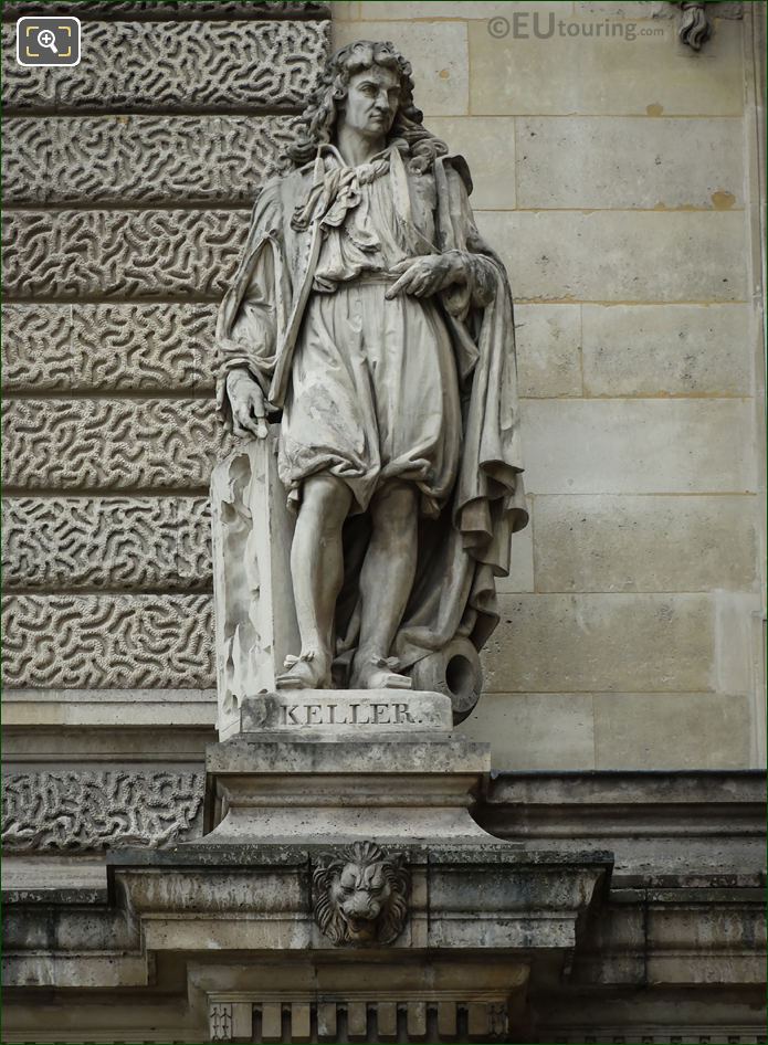 Jean-Balthazar Keller statue on Aile Henri II