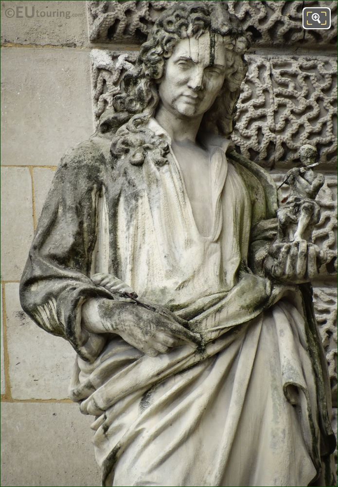 Antoine Coysevox statue by artist Jules Antoine Droz