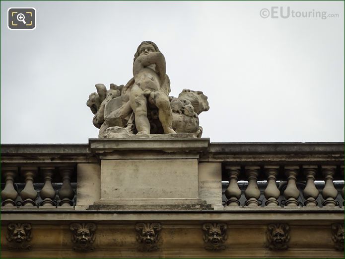 L'Ete statue on North facade of Aile Daru, Musee du Louvre