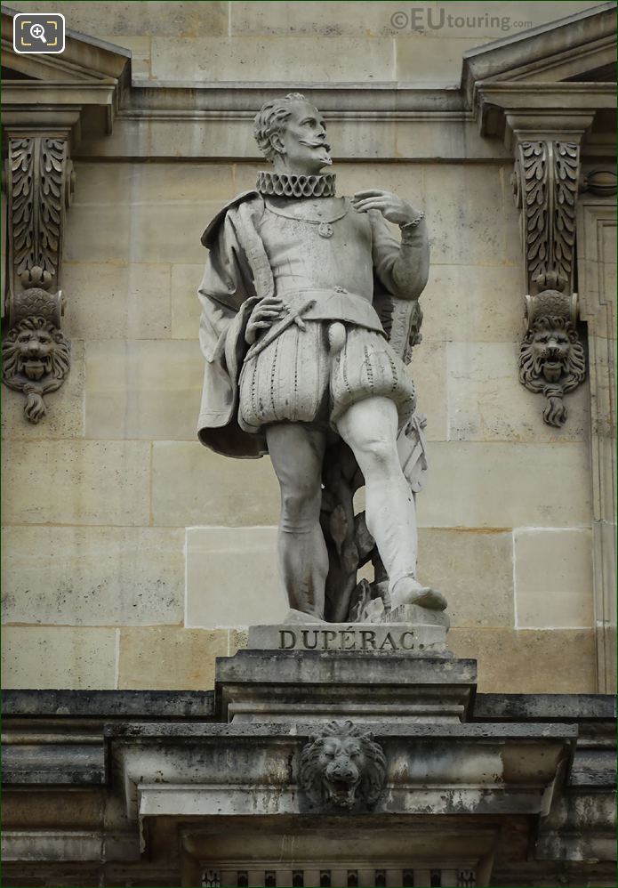 Etienne Duperac statue on Aile Daru