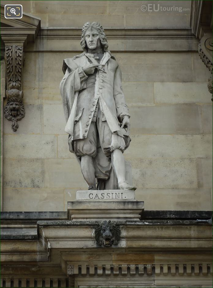 Cassini statue at Musee Louvre by E Maindron