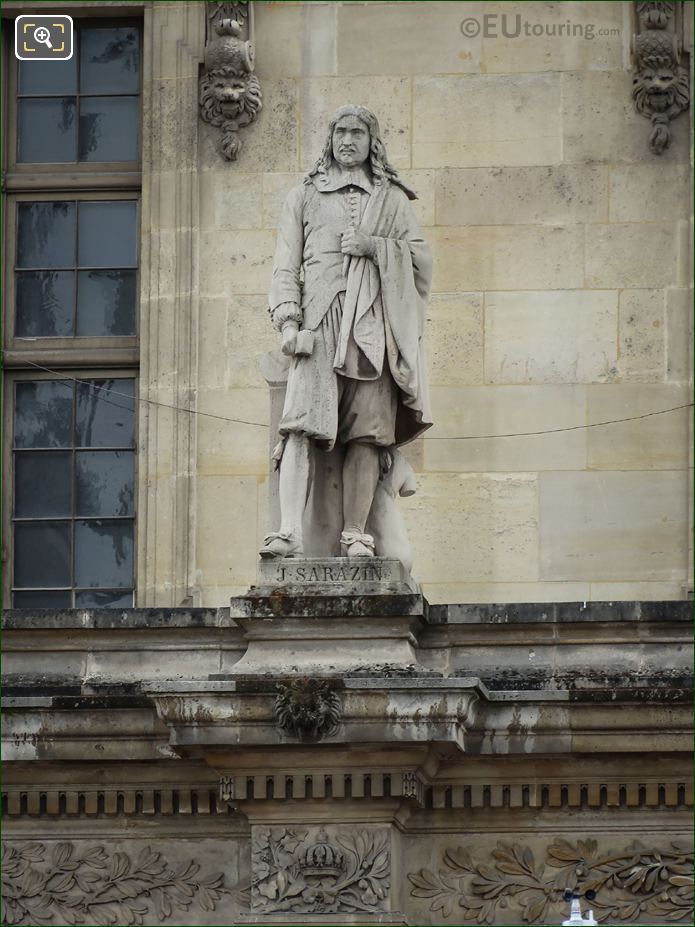 Jacques Sarazin statue on Aile Mollien
