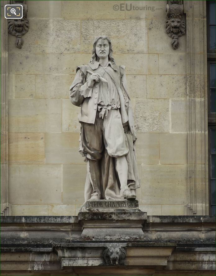 Philippe de Champagne statue on Aile Mollien
