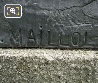 Aristide Maillol inscription on La Jeune Fille Allongee