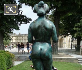Back of Pomone statue Jardin du Carrousel